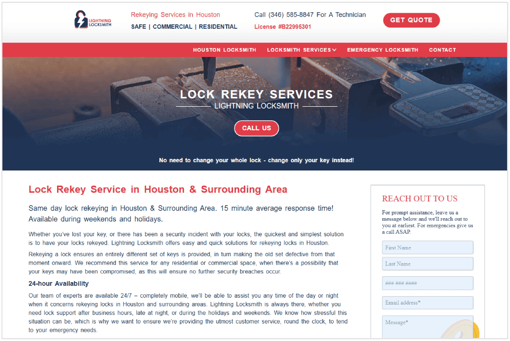 Service page example